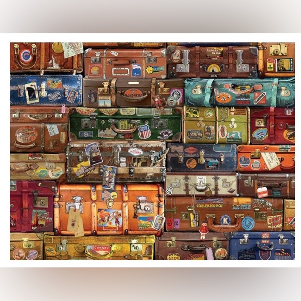 Cobb Hill 1000 Piece Travel Suitcases “Luggage” Jigsaw Puzzle - Multicolor